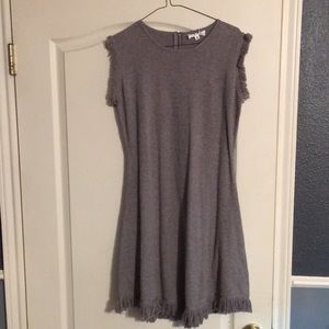 NWT GREY FRINGE A LINE SWEATER DRESS